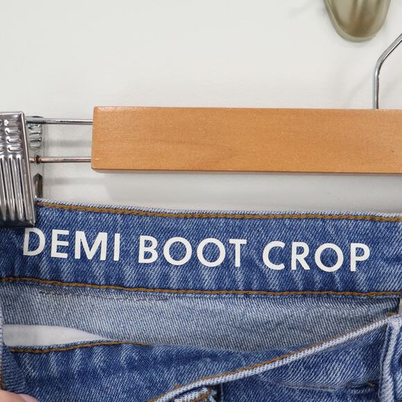 J.Crew 10" Demi Boot Crop Jean Button Fly Greenwich Street Size 30 - Picture 4 of 8